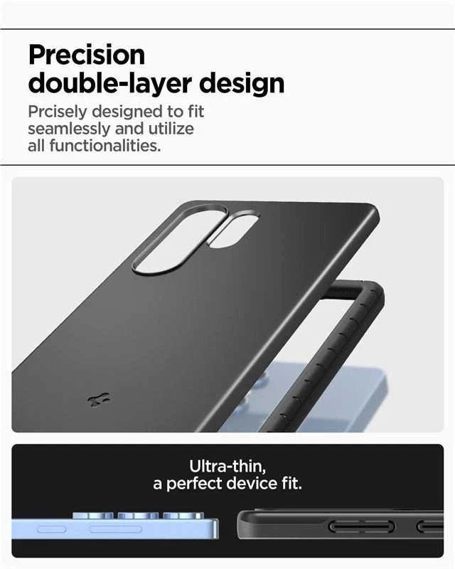 Dėklas Spigen Thin Fit Mag Magsafe Galaxy S25 Ultra juodas