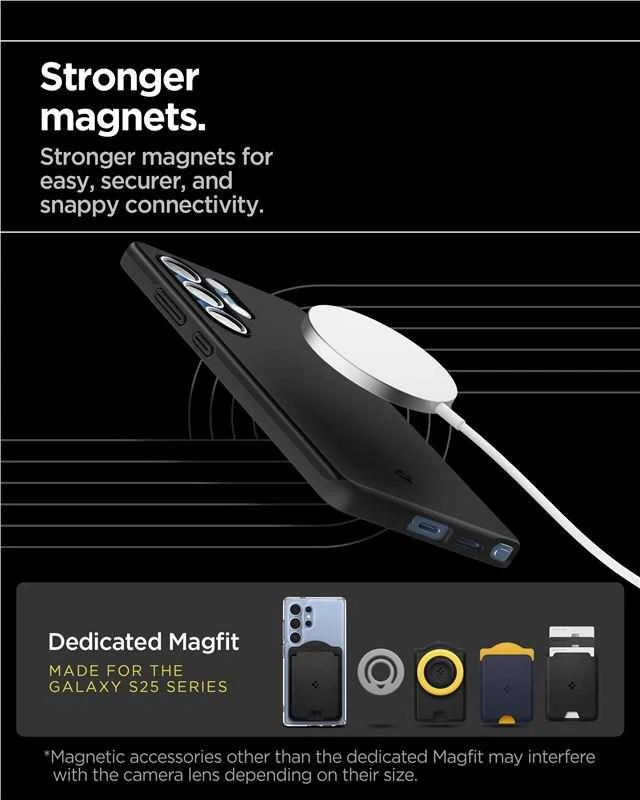 Dėklas Spigen Thin Fit Mag Magsafe Galaxy S25 Ultra juodas