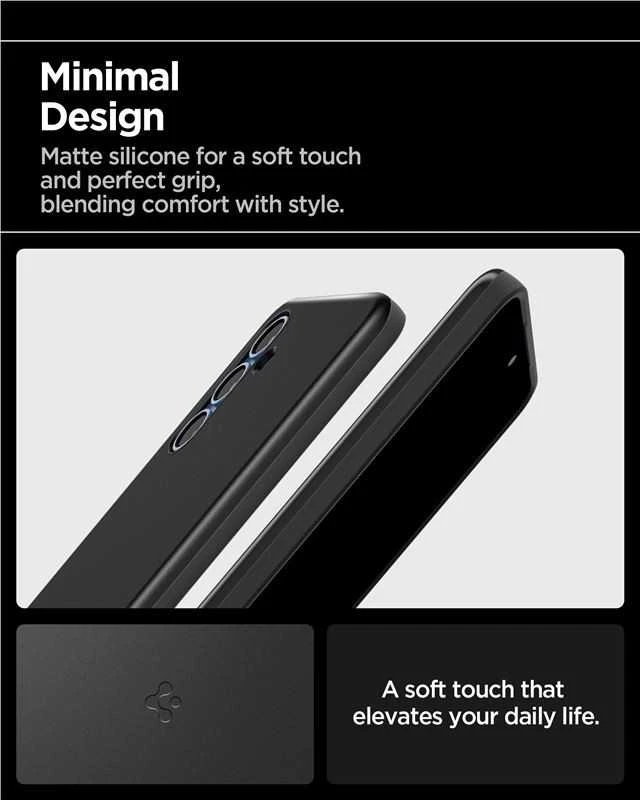 Spigen Thin Fit Mag MagSafe – dėklas skirtas Samsung Galaxy S25 Juodas
