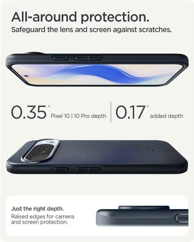 „Spigen Thin Fit Mag MagSafe“ dėklas, skirtas „Google Pixel 10 Pro XL“ – grafito spalvos