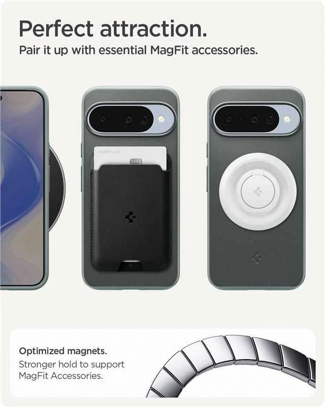 Spigen Thin Fit Mag MagSafe – dėklas skirtas Google Pixel 10 / 10 Pro Sage Žalias