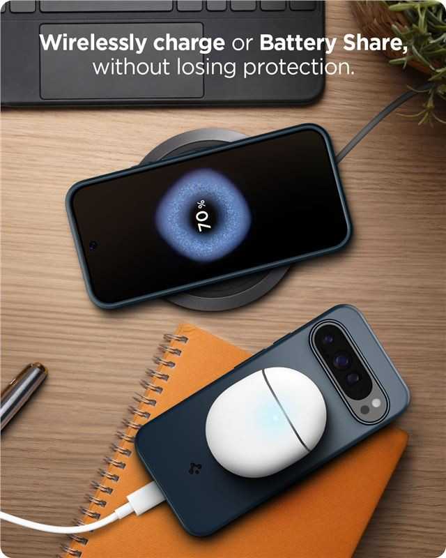 Dėklas „Google Pixel 9 Pro XL Spigen Thin Fit Metal Slate“.