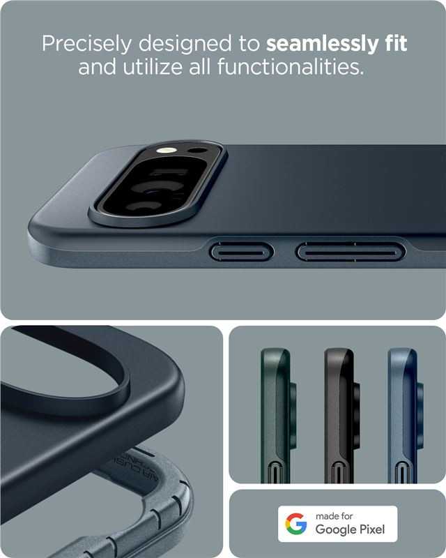 Dėklas „Google Pixel 9 Pro XL Spigen Thin Fit Metal Slate“.