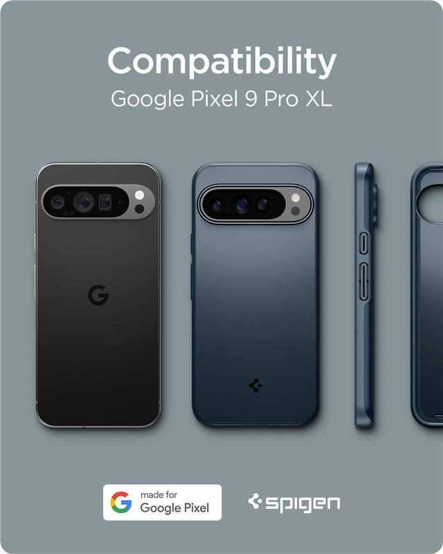 Dėklas „Google Pixel 9 Pro XL Spigen Thin Fit Metal Slate“.