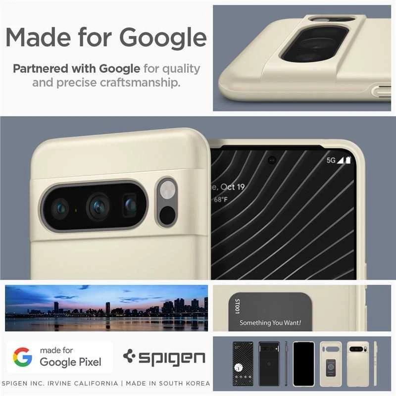 Dėklas Spigen Thin Fit, prigesinta bežinė - Google Pixel 8 Pro