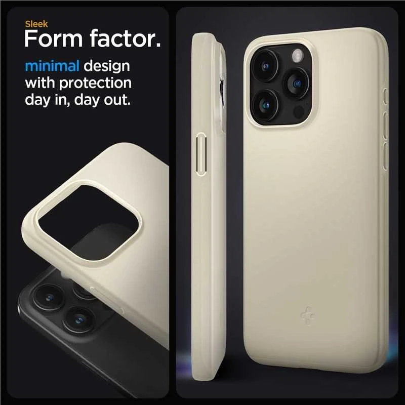 Spigen Thin Fit dėklas skirtas Apple iPhone 15 Pro,  spalva - Mute Beige