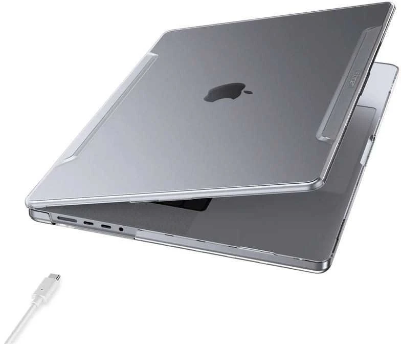 „Spigen Thin Fit“, skaidrus – „MacBook Pro 14“ M3 2023 M4 2024/M2 2023/M1 2021 m.