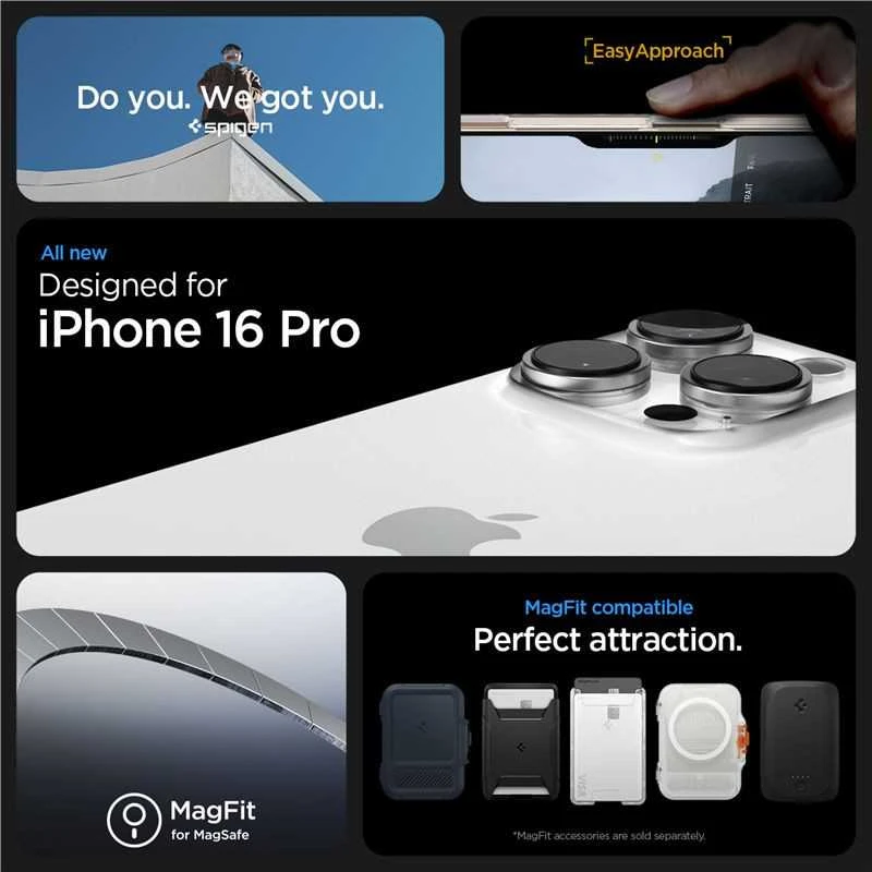 Dėklas Spigen Thin Fit T MagSafe, skaidrus baltas - iPhone 16 Pro
