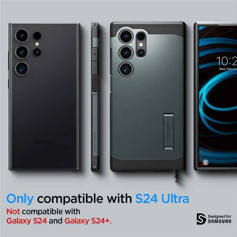 Spigen Tough Armor – dėklas skirtas Samsung Galaxy S24 Ultra Abyss Žalias