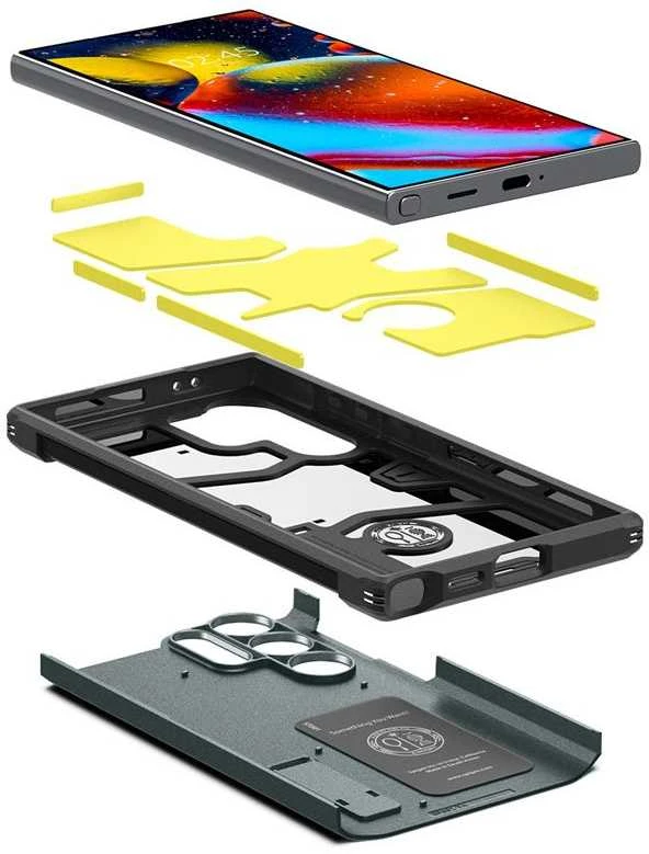 Spigen Tough Armor – dėklas skirtas Samsung Galaxy S24 Ultra Abyss Žalias