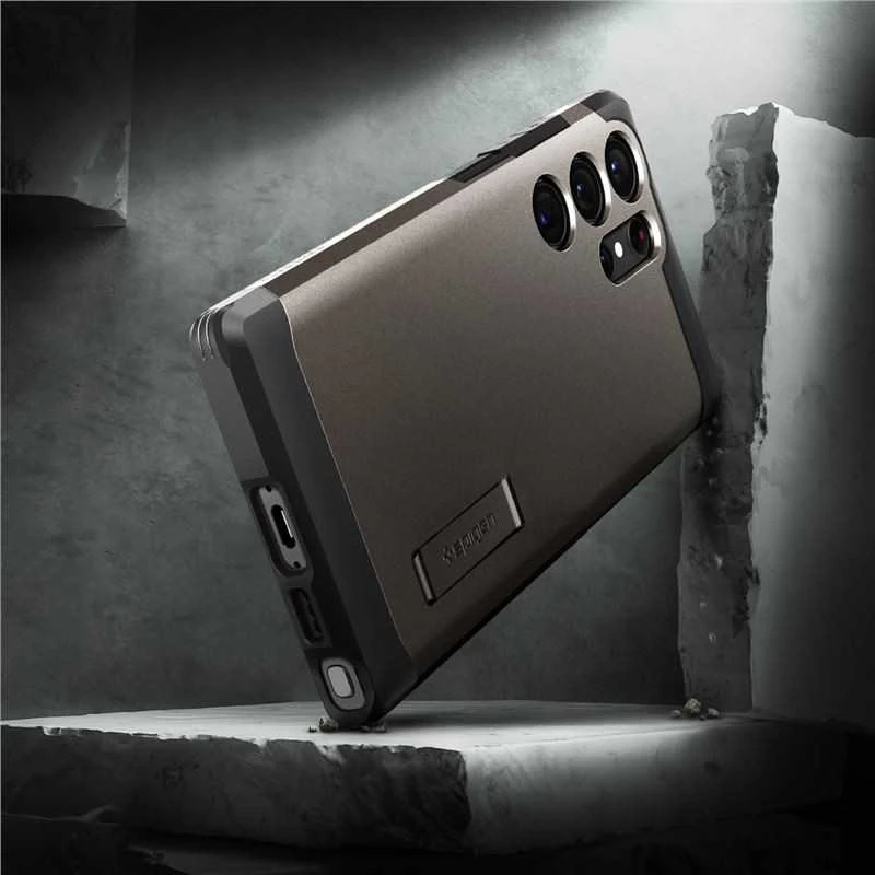 Spigen Tough Armor dėklas skirtas Samsung Galaxy S23 Ultra, spalva - Gunmetal