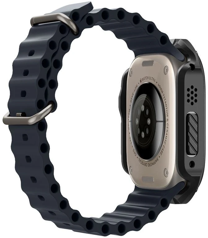 Dėklas „Spigen Tough Armor“, juodas - Apple Watch Ultra 2/Ultra 49mm