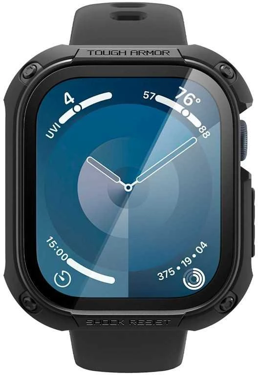 „Spigen Tough Armor“ dėklas, skirtas „Apple Watch 10“ (46 mm) (juodas)
