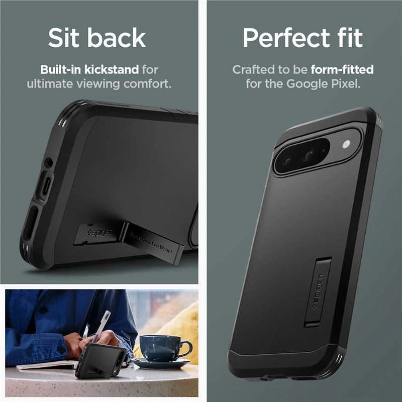 Spigen Tough Armor – dėklas skirtas Google Pixel 9 / 9 Pro Juodas