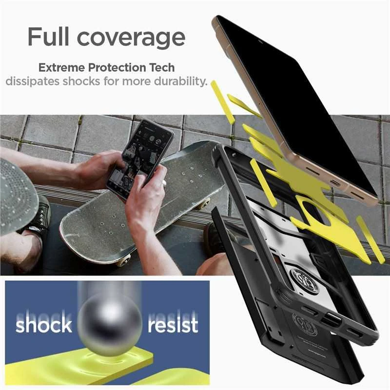 Dėklas Spigen Tough Armor, juodas - Google Pixel 7 Pro