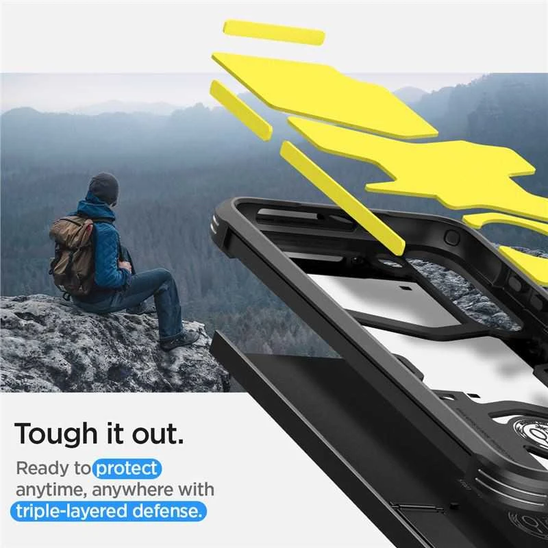 Spigen Tough Armor dėklas skirtas Samsung Galaxy S23 Plus, spalva - Juoda