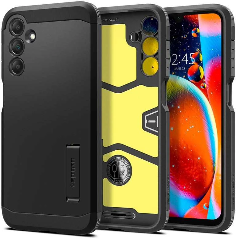 Spigen Tough Armor dėklas skirtas Samsung Galaxy A15 5G, spalva - Juoda
