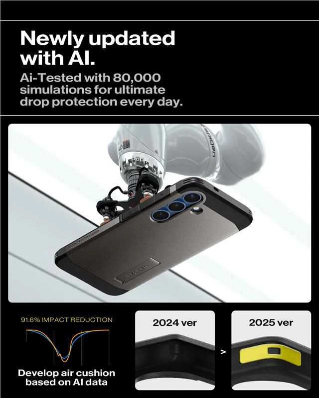 Spigen Tough Armor MagSafe – dėklas skirtas Samsung Galaxy S25 Gunmetal