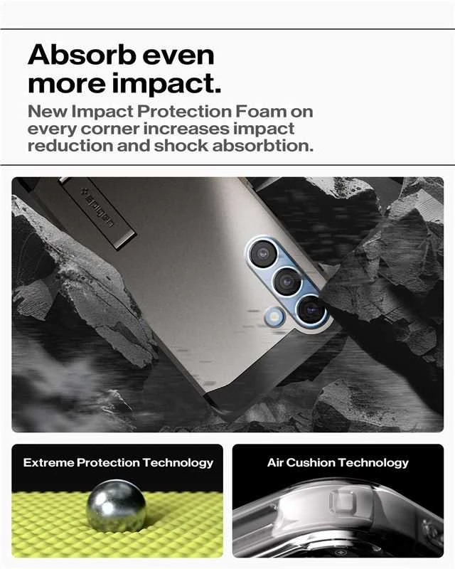 Spigen Tough Armor MagSafe – dėklas skirtas Samsung Galaxy S25 Gunmetal