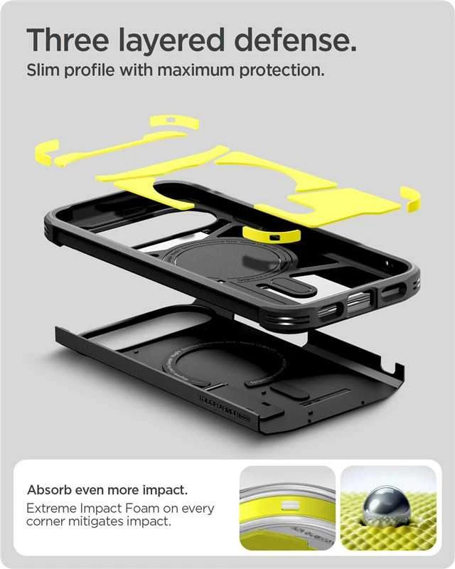 Spigen Tough Armor Mag MagSafe dėklas skirtas Google Pixel 10 / 10 Pro – juodos spalvos