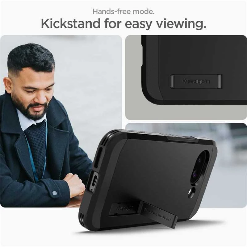 Spigen Tough Armor Mag MagSafe dėklas, skirtas Google Pixel 9A - juodas