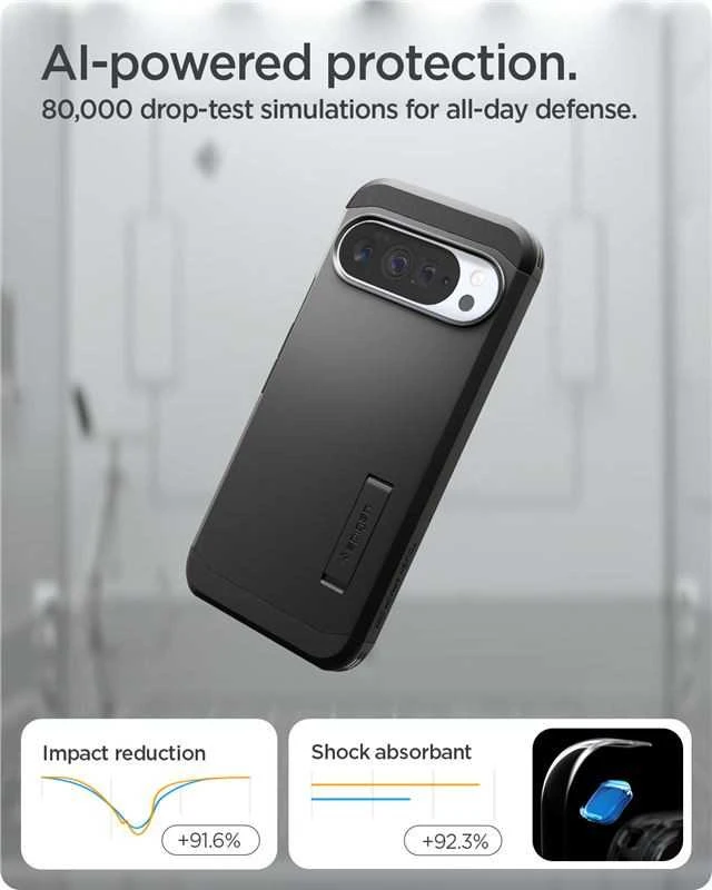Dėklas SPIGEN TOUGH ARMOR MAG MAGSAFE GOOGLE PIXEL 10 PRO XL Juodas