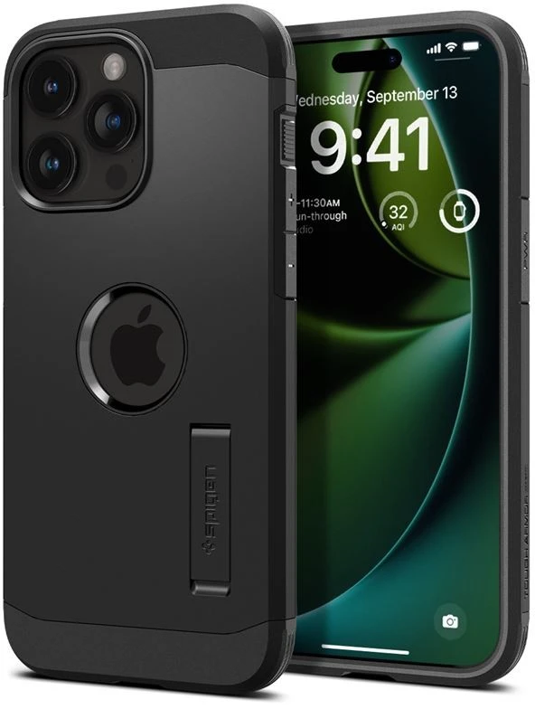 Spigen Tough Armor (MagFit) dėklas skirtas Apple iPhone 15 Pro Max, spalva - Juoda
