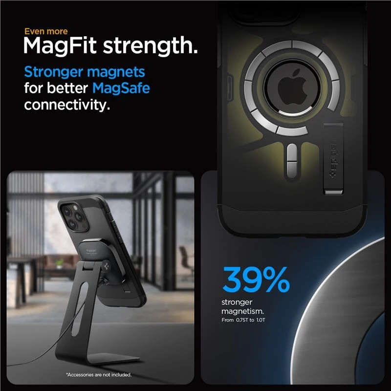 Spigen Tough Armor (MagFit) dėklas skirtas Apple iPhone 15 Pro Max, spalva - Juoda