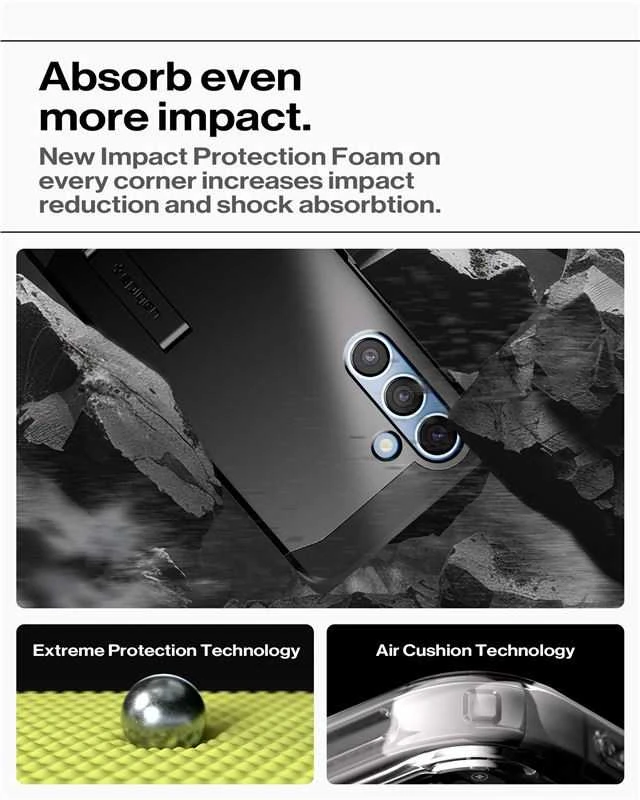 Dėklas Spigen Tough Armor MagSafe Samsung Galaxy S25 juodos spalvos