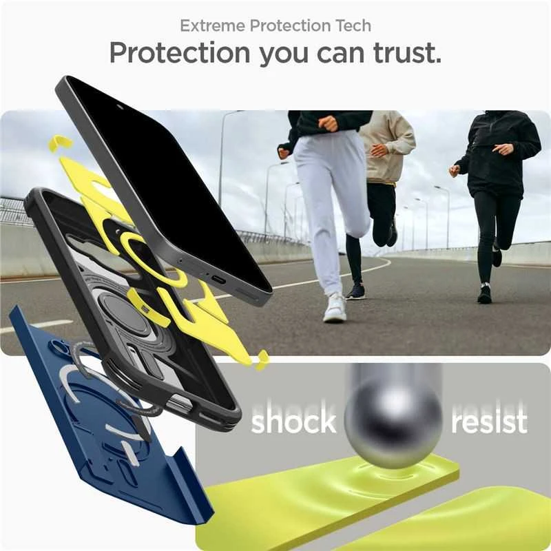 Dėklas Spigen 029 d. „Tough Armor MagSafe“ tamsiai mėlynas – „Google Pixel 9a“