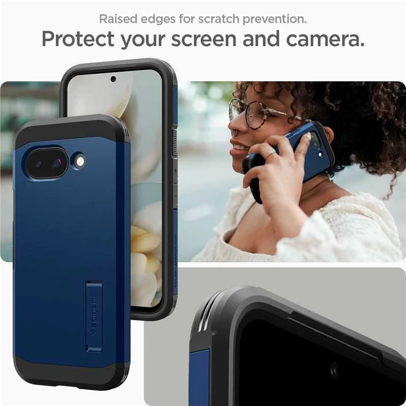 Dėklas Spigen 029 d. „Tough Armor MagSafe“ tamsiai mėlynas – „Google Pixel 9a“