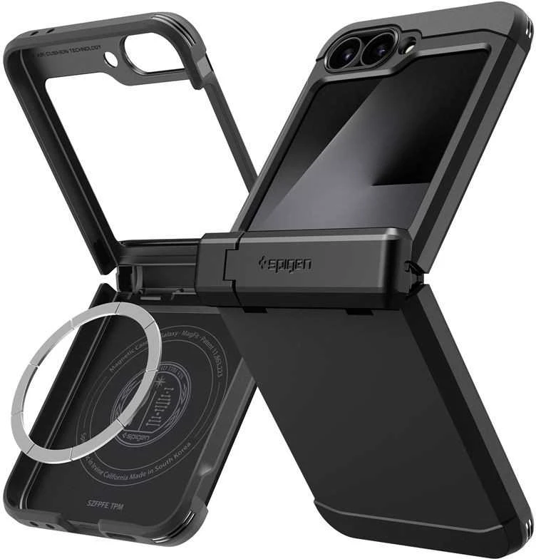 Dėklas Spigen „Tough Armor Pro Mag Magsafe Galaxy Z Flip 7 FE“ juodas