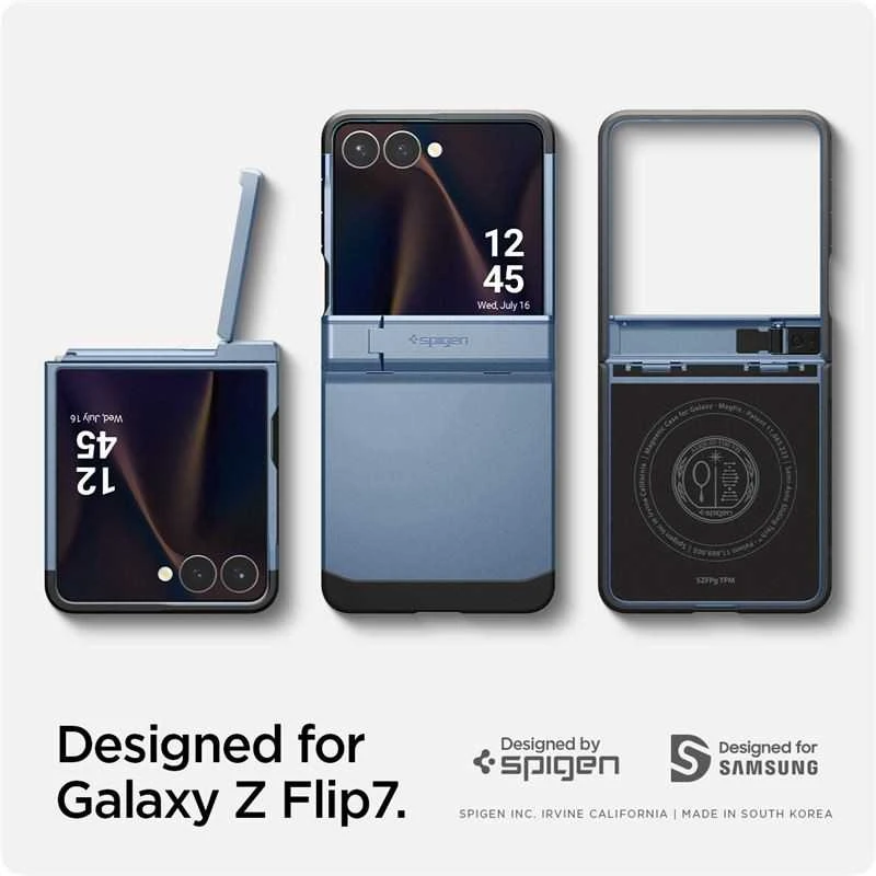 Dėklas Spigen Tough Armor Pro MagSafe, sierra mėlynas - Samsung Galaxy Z Flip7