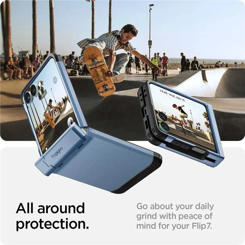 Dėklas Spigen Tough Armor Pro MagSafe, sierra mėlynas - Samsung Galaxy Z Flip7
