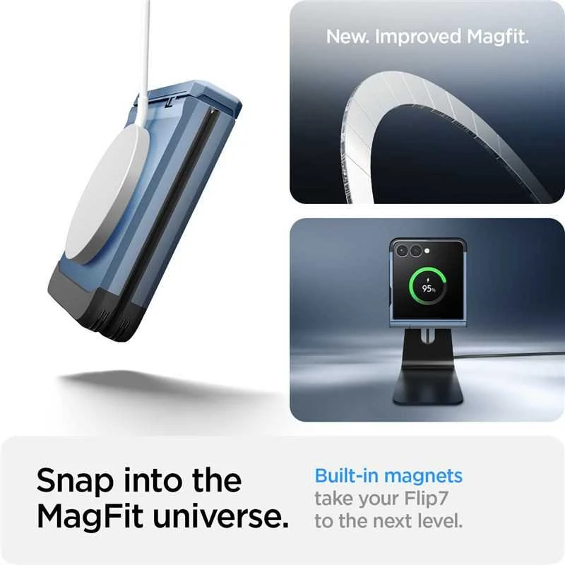 Dėklas Spigen Tough Armor Pro MagSafe, sierra mėlynas - Samsung Galaxy Z Flip7