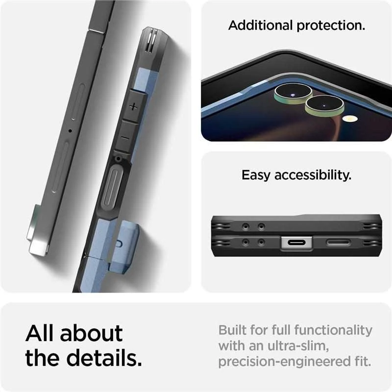 Dėklas Spigen Tough Armor Pro MagSafe, sierra mėlynas - Samsung Galaxy Z Flip7