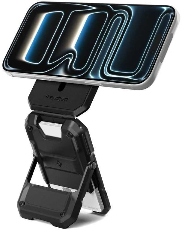 Dėklas „Spigen Tough Armor Pro“ piniginė, „MagSafe 5 Card“, juoda
