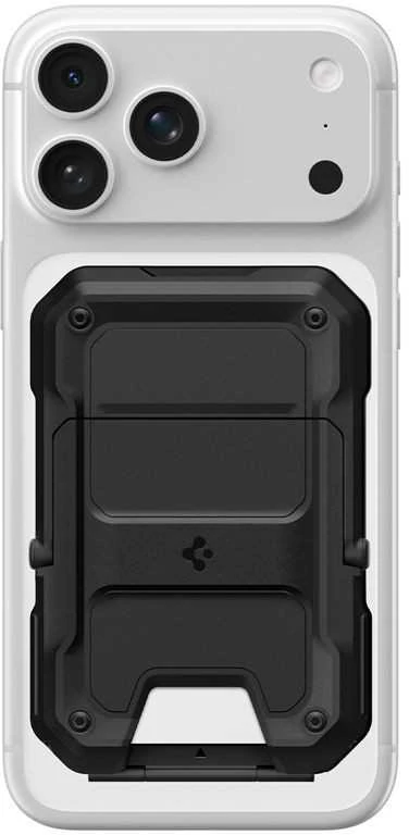 Dėklas „Spigen Tough Armor Pro“ piniginė, „MagSafe 5 Card“, juoda