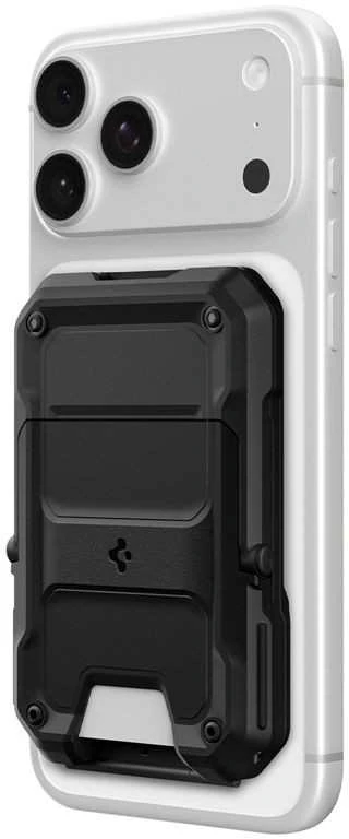 Dėklas „Spigen Tough Armor Pro“ piniginė, „MagSafe 5 Card“, juoda