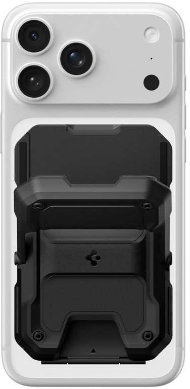 Dėklas „Spigen Tough Armor Pro“ piniginė, „MagSafe 5 Card“, juoda