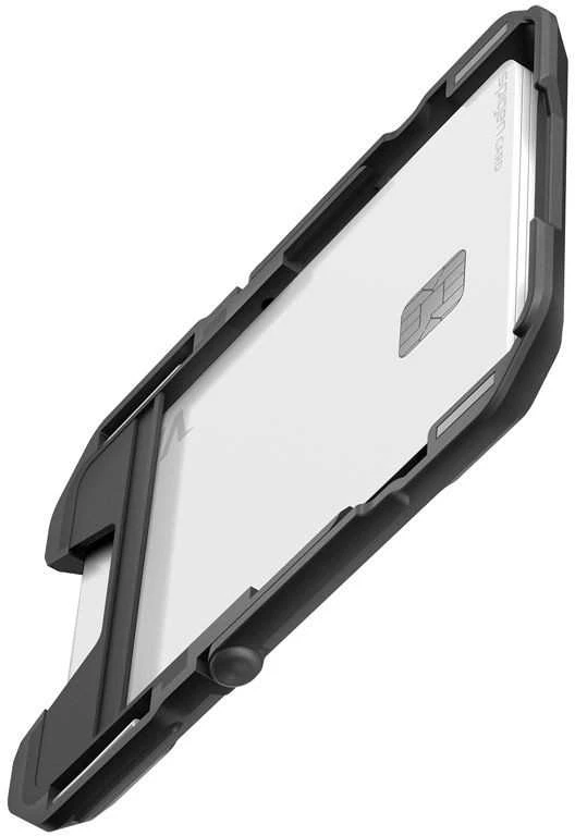 Dėklas „Spigen Tough Armor Pro“ piniginė, „MagSafe 5 Card“, juoda