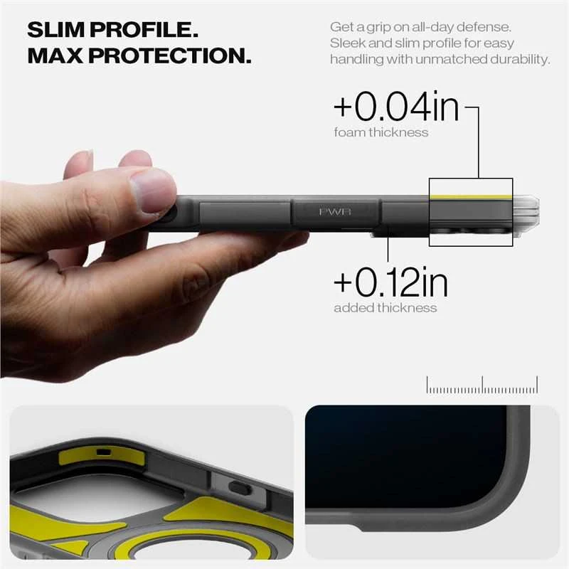 „Spigen Tough Armor“ „T“ MagSafe iPhone 16 Pro Max apsauginis dėklas, juodas