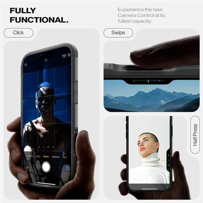 „Spigen Tough Armor“ „T“ MagSafe iPhone 16 Pro Max apsauginis dėklas, juodas