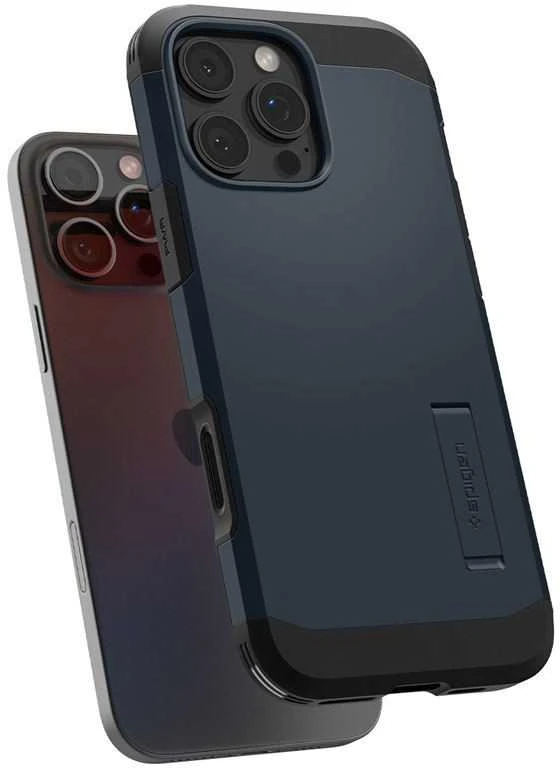 Dėklas Spigen „Tough Armor T MagSafe“, metalinis šiferio spalvos – „iPhone 16 Pro Max“