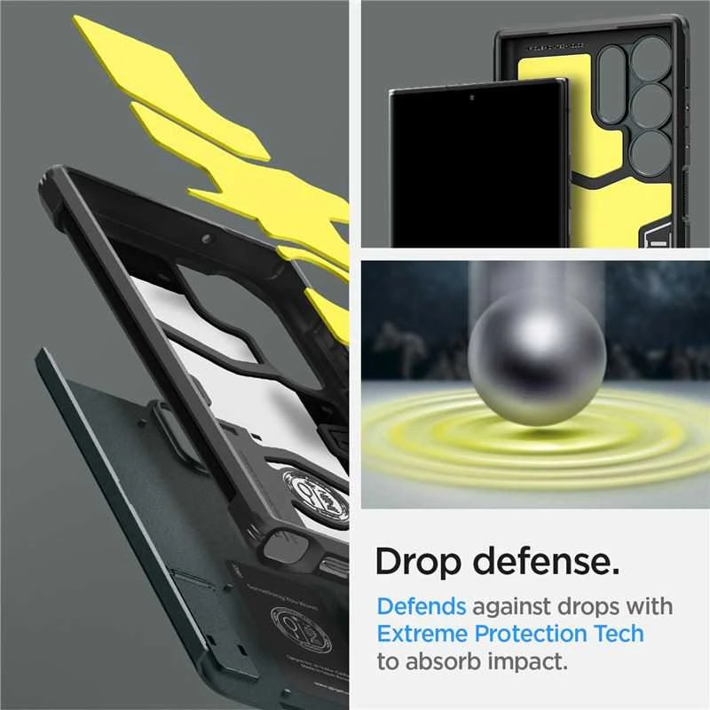 Spigen Tough Armor dėklas skirtas Samsung Galaxy S23 Ultra, spalva - Abyss Green