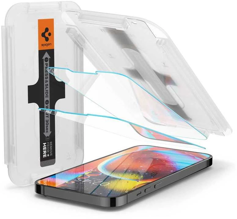 Apsauginis stiklas for iPhone 13 / 13 Pro / 14 with Spigen Glas.tR EZ FIT applicator (2 pcs.)