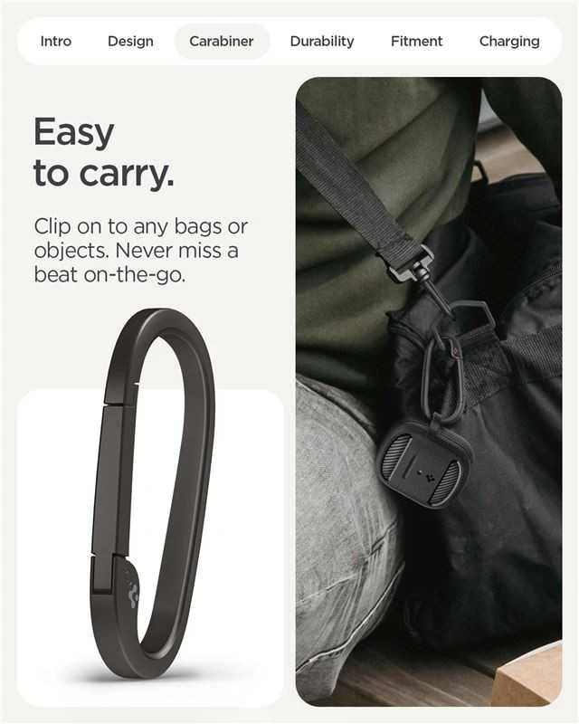Spigen Tvirtas šarvas, matinės juodos spalvos – „Google Pixel Buds 2a“