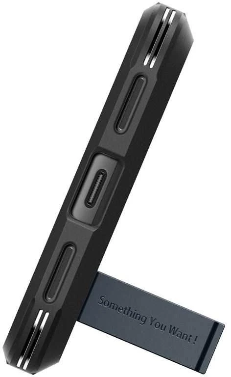 Dėklas Spigen Tvirtas šarvas, metalinis skalūno spalvos – „Google Pixel 8a“