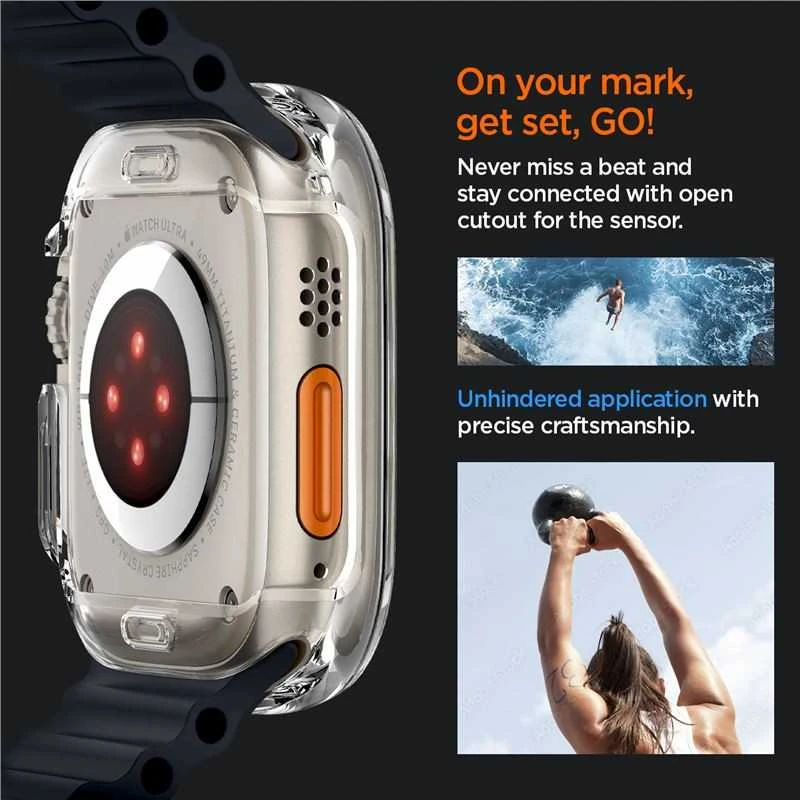 „Spigen Ultra Hybrid“, skaidrus – „Apple Watch Ultra 3/2/1“