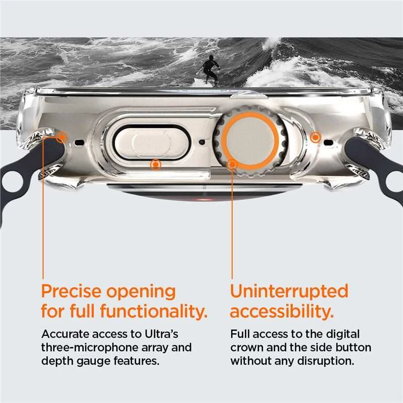 „Spigen Ultra Hybrid“, skaidrus – „Apple Watch Ultra 3/2/1“
